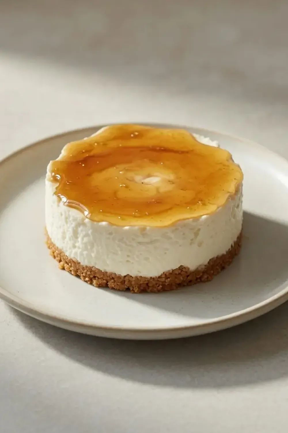 Sweet Honey Greek Yogurt No Bake Cheesecake
