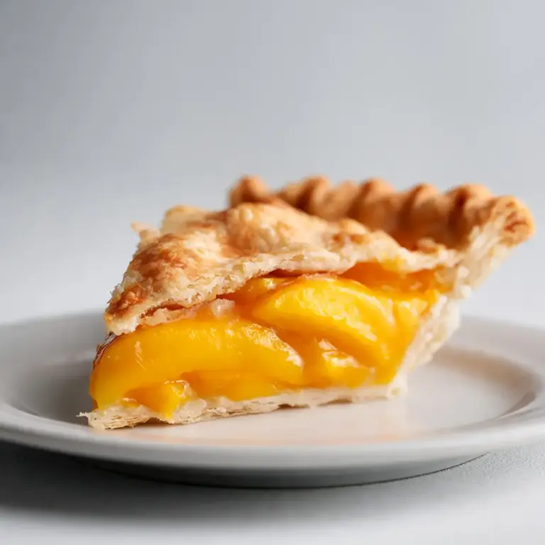Sweet Peach Mango Pie With Flaky Pastry Crust