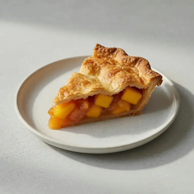 Sweet Peach Mango Pie With Flaky Pastry Crust