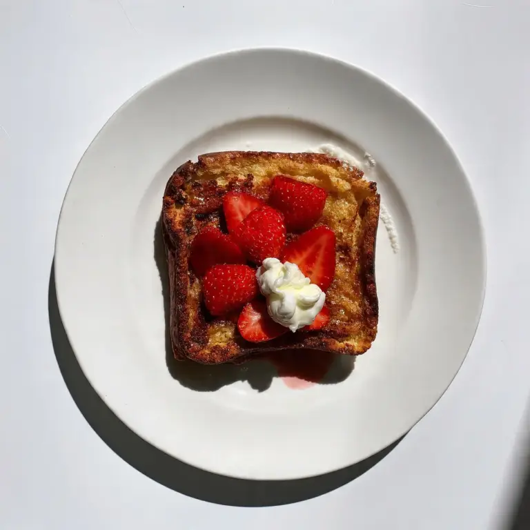 Sweet Strawberries And Cream French Toast