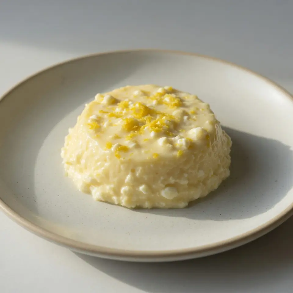 Tangy Lemon Cottage Cheese Pudding Dessert
