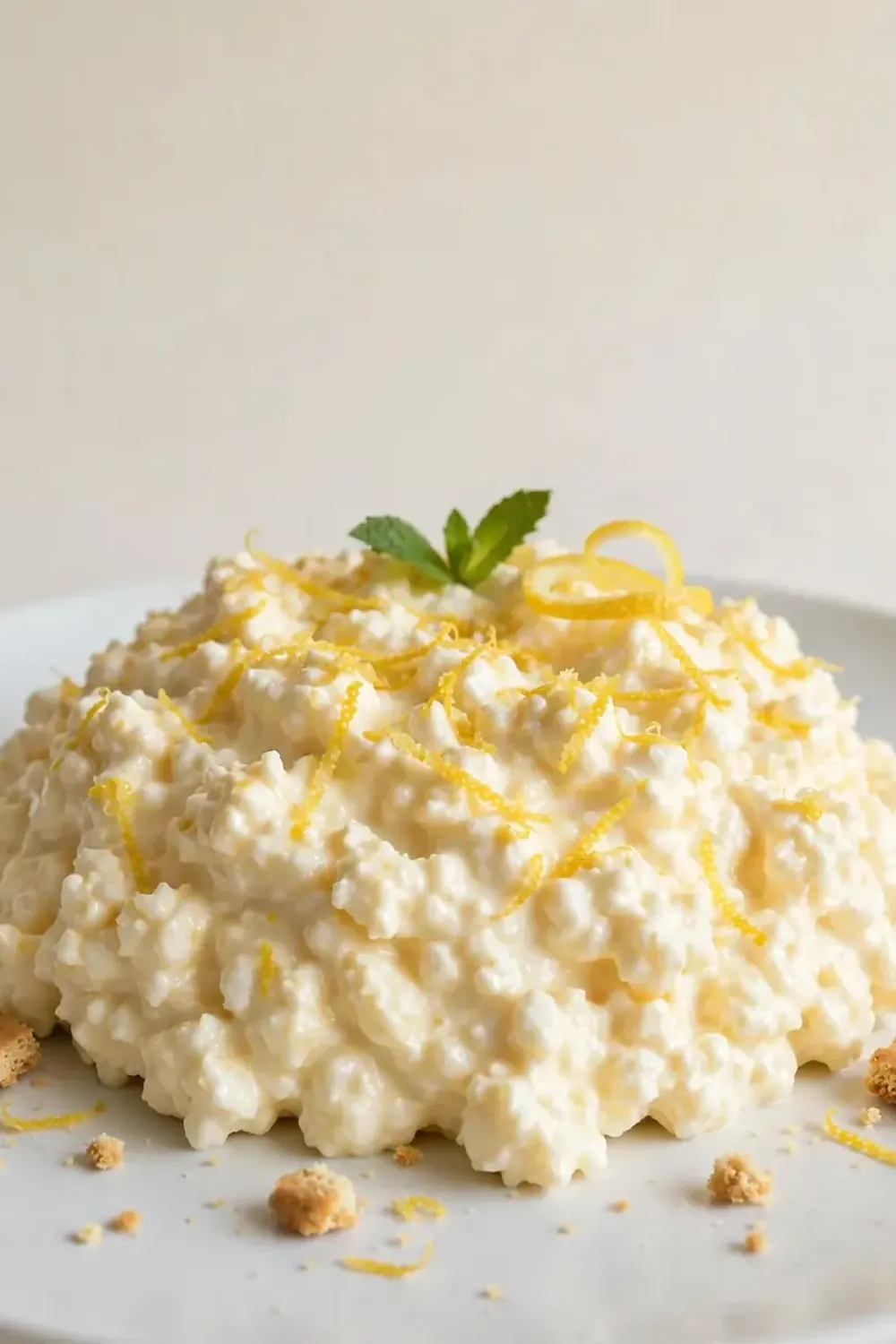 Tangy Lemon Cottage Cheese Pudding Dessert