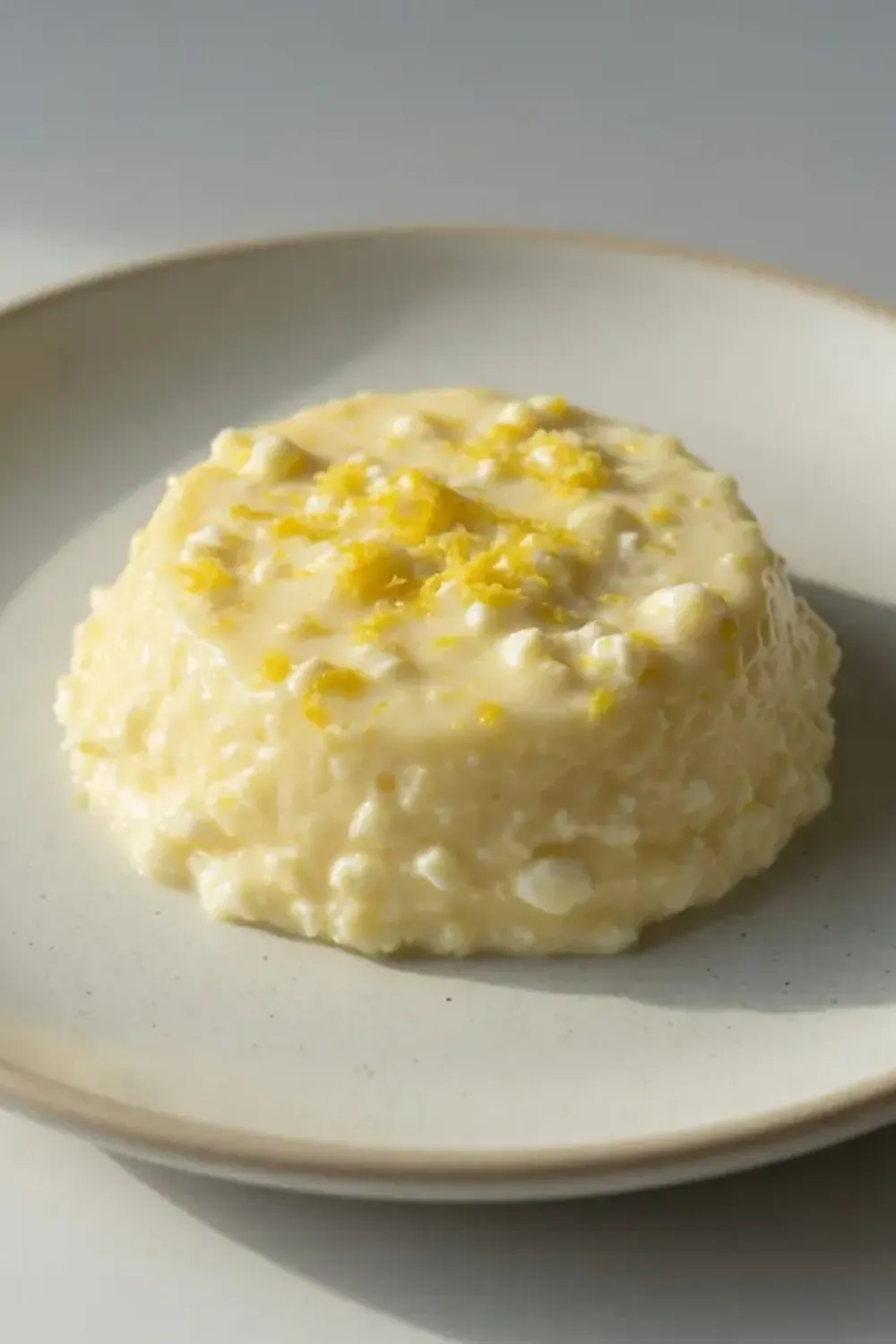 Tangy Lemon Cottage Cheese Pudding Dessert
