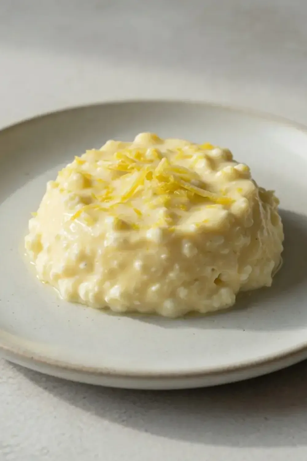 Tangy Lemon Cottage Cheese Pudding Dessert