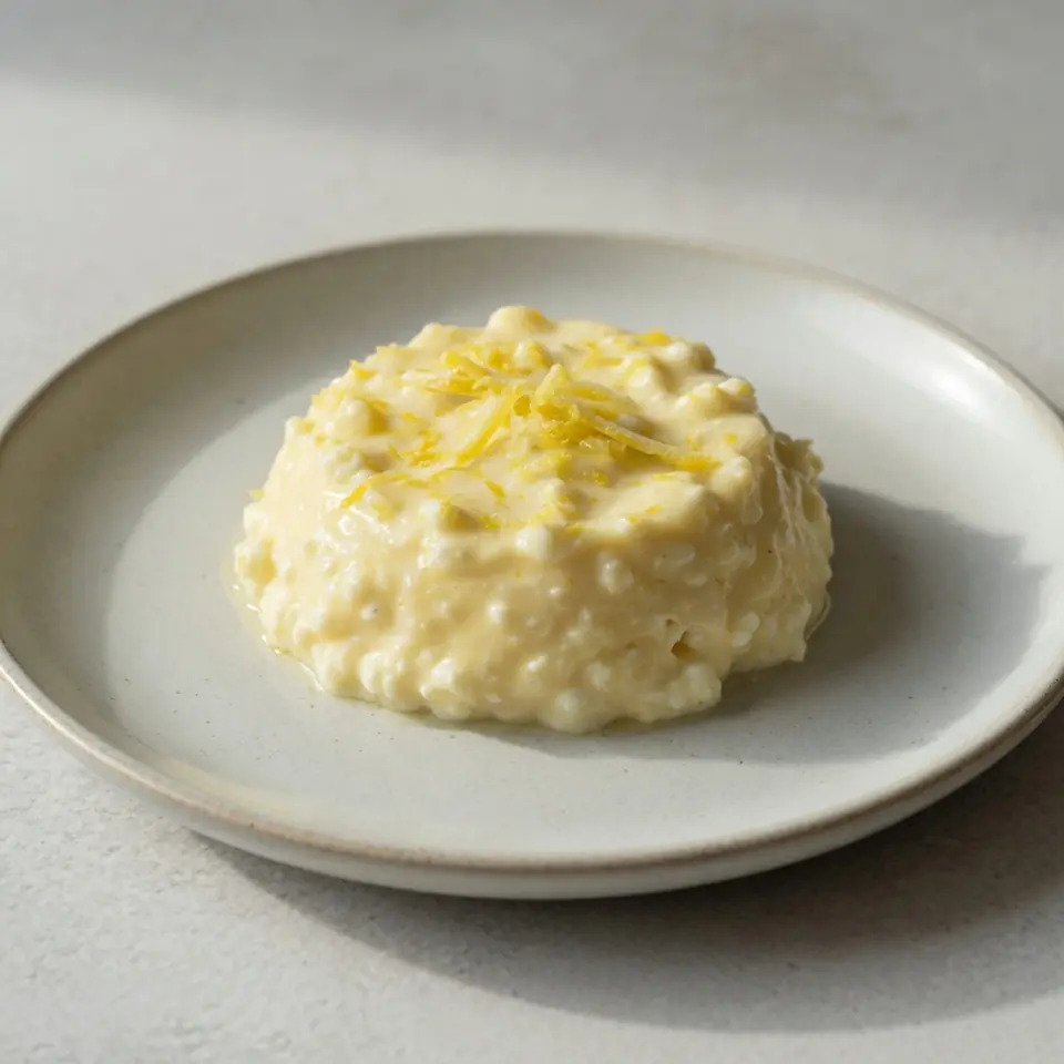 Tangy Lemon Cottage Cheese Pudding Dessert