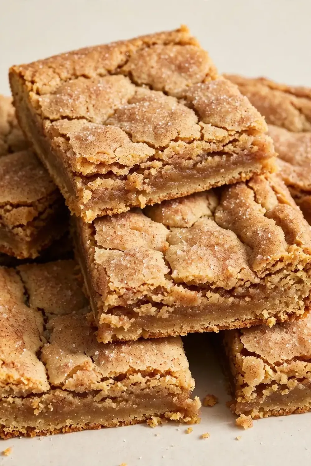 Thick and Chewy Snickerdoodle Bars