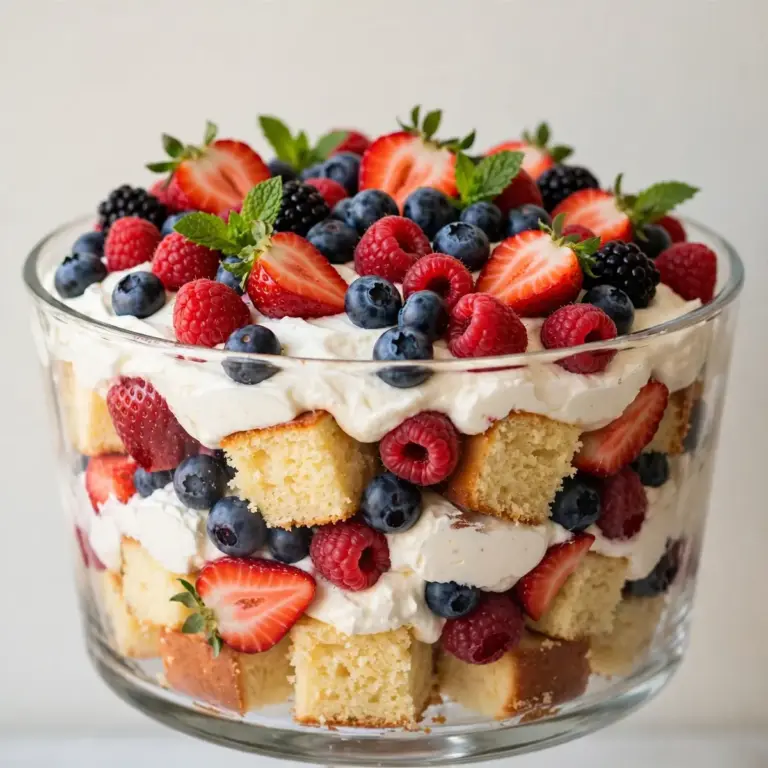 Weeknight Easy Layered Berry and Pound Cake Trifle Bowls