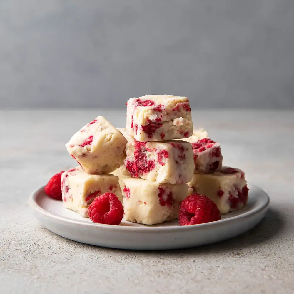 White Chocolate Raspberry Keto Bites