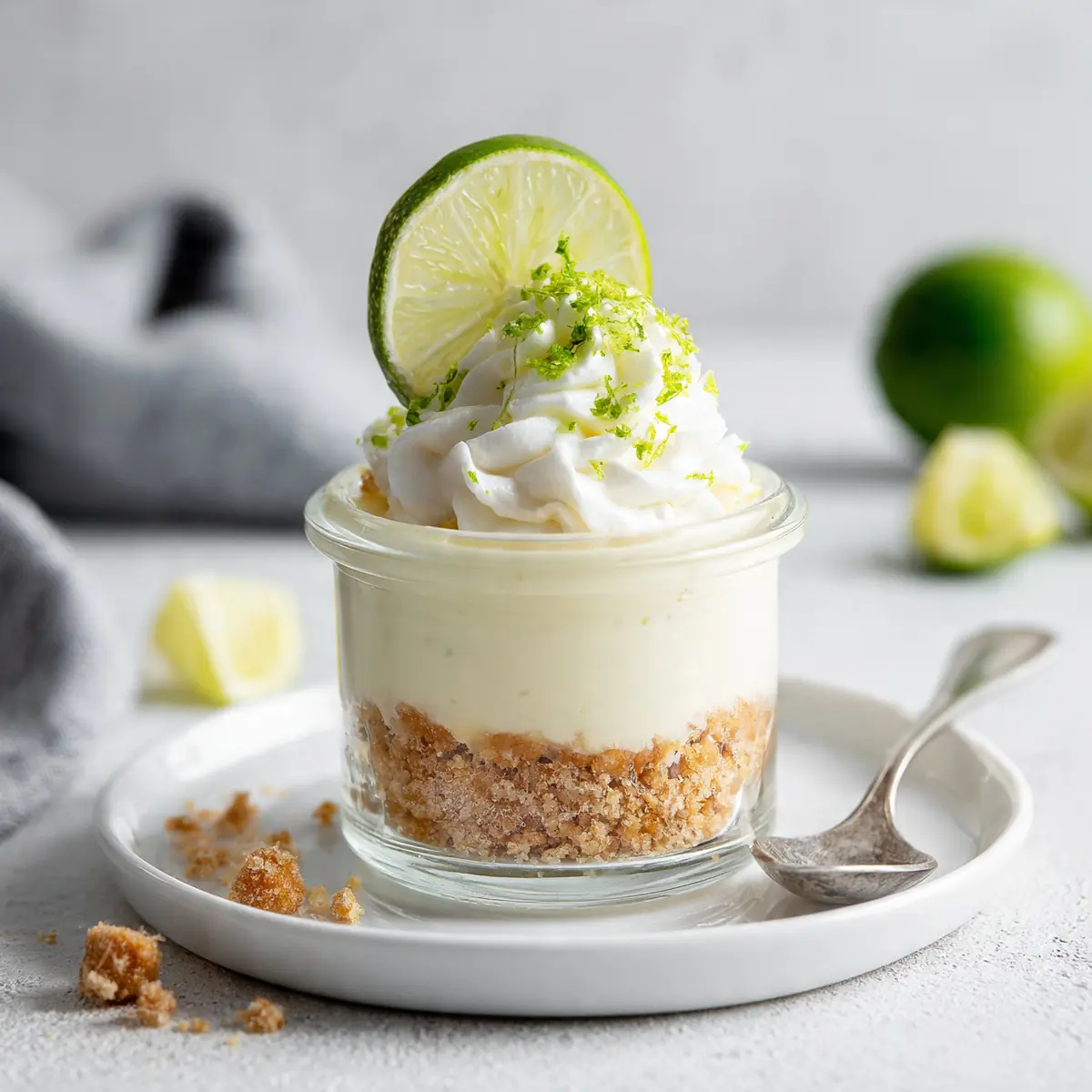 Zesty No Bake Key Lime Cheesecake Jars