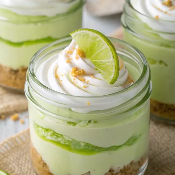 Zesty No Bake Key Lime Cheesecake Jars